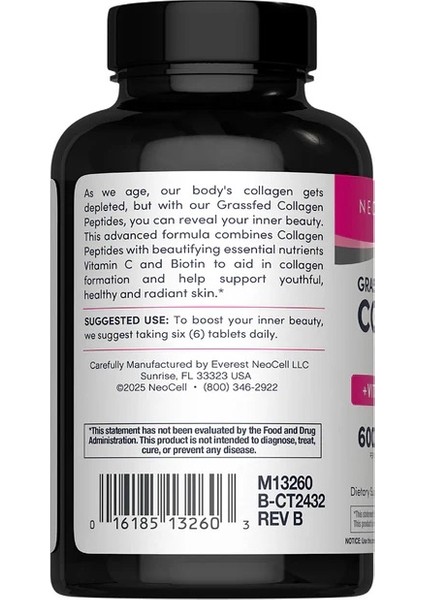 Grassfed Collagen Peptides 6000 Mg 180 Tablet fırsatları