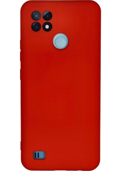 Realme C21 Kılıf Nano Içi Kadife Silikon - Kırmızı (K95)