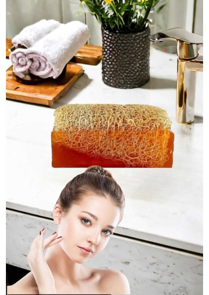 2'li Tüm Cilt Bakım Seti Kabak Kabak Lifli Ballı Sabun Çift Taraflı Yüz Temizleme Fırçası indirimleri