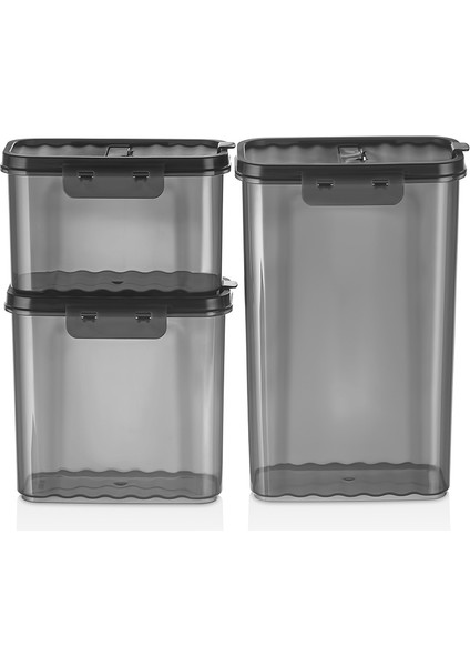 3 Boy Saklama Kabı Seti Qlux Erzak Bakliyat Çay Şeker Saklama Kabı Seti Bpa Içermez fiyatları