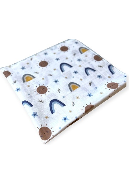 Minika Çok Amaçlı Müslin Örtü Mavi Güneş 80 x 90 Yenidoğan Örtü Bez fiyatları