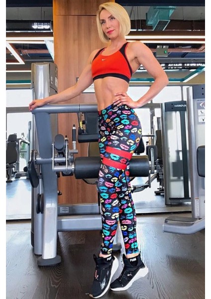 Dar Kesim Spor Tayt Dalgıç Kumaş Yüksek Bel