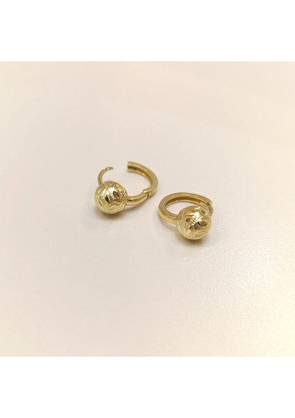 17MM Top Halka Küpe 14 Ayar Altın Hd Videolu fiyatları