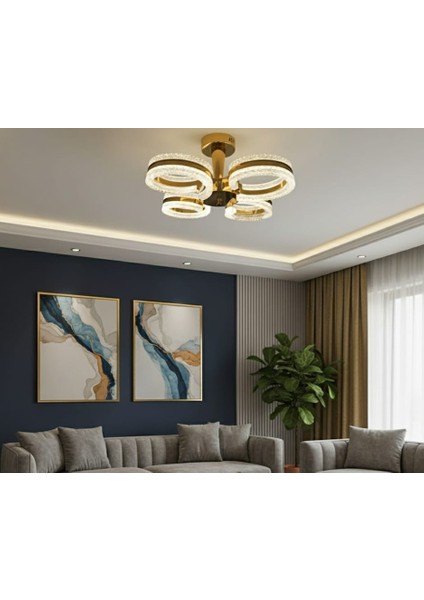 Alya 4 Kollu Gold Avize