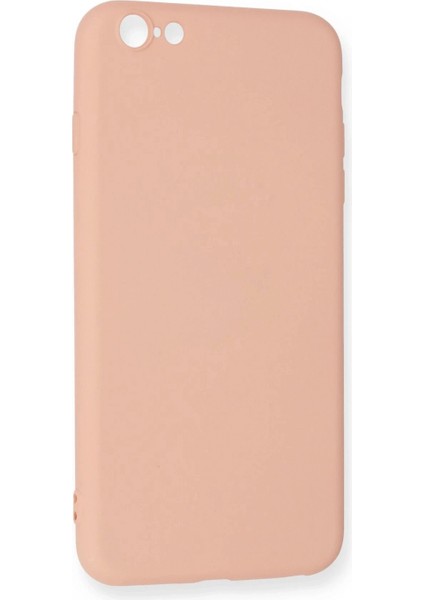 iPhone 6 Plus Kılıf Nano Içi Kadife Silikon - Pudra (K95) modelleri