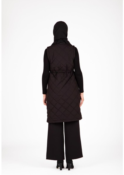 Kapitone Kolsuz Siyah Yelek 9518 fırsatları