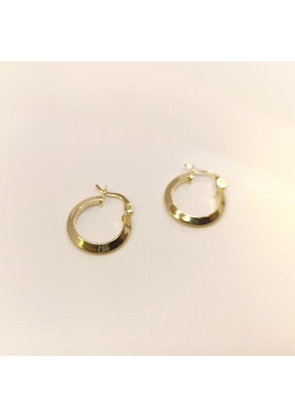 17MM Klasik Piramit Ray Halka Küpe 14 Ayar Altın Hd Videolu fiyatları