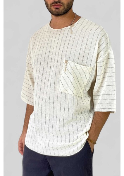 Yazlık Keten Erkek Tişört