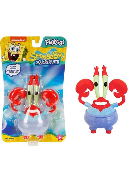 Nickelodeon Spongebob Squarepants Flexfigs Sünger Bob Mr Krabs Bay Yengeç Esnek Hareketli Figü-10 cm