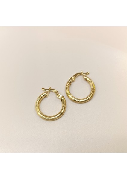 17MM Burgu Halka Küpe 14 Ayar Altın Hd Videolu fiyatları