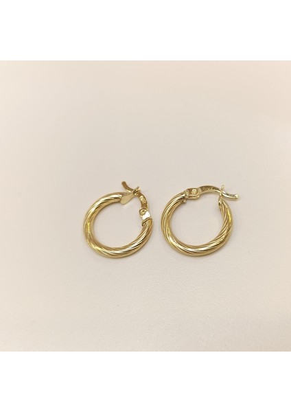 17MM Burgu Halka Küpe 14 Ayar Altın Hd Videolu fırsatları