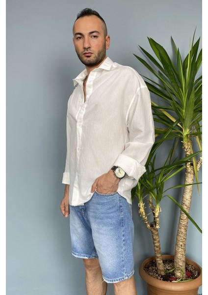 Ince Kumaş Oversize Uzun Kollu Gömlek fırsatları
