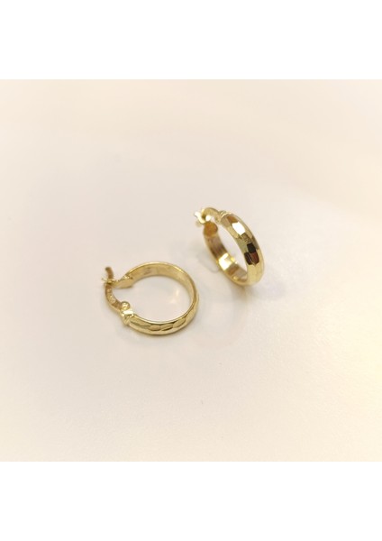 15.5mm Dövmeli Halka Küpe 14 Ayar Altın Hd Videolu fırsatları