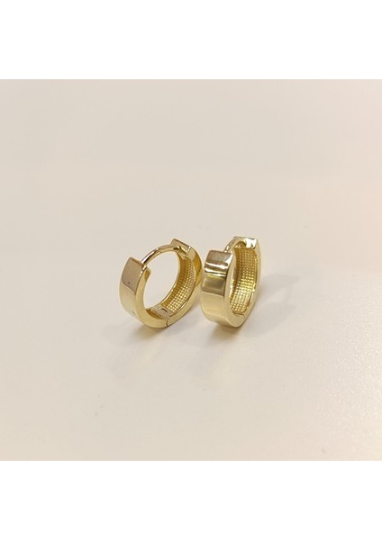 13.4mm Klasik Ray Halka Küpe 14 Ayar Altın Hd Videolu fırsatları