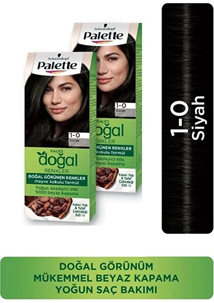 Kalıcı Doğal Renkler 1-0 Siyah x 2 Adet