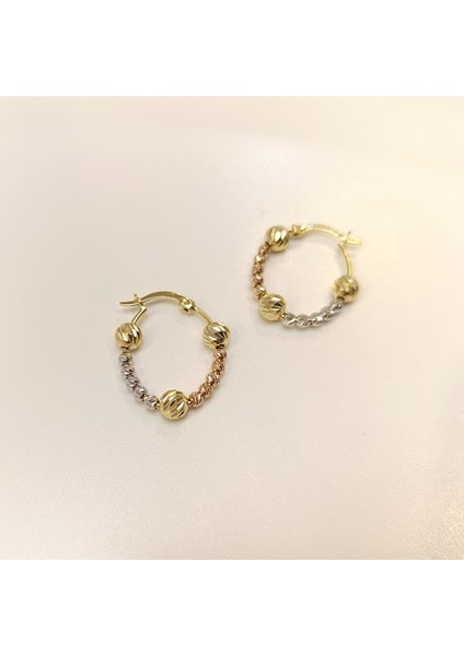 23MM Dorika Toplu Halka Küpe 14 Ayar Altın Hd Videolu modelleri