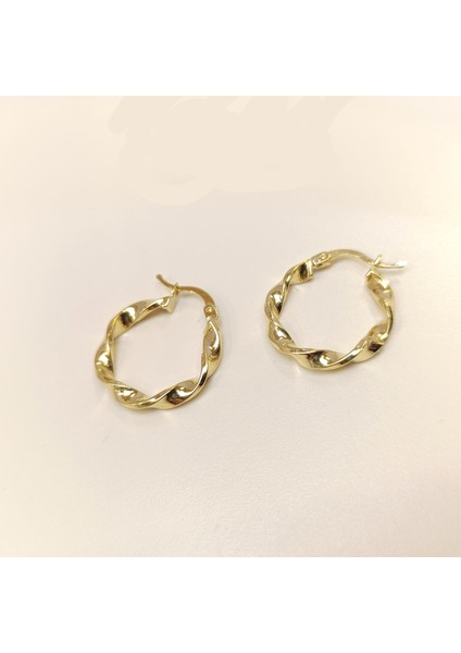 20MM Burgu Halka Küpe 14 Ayar Altın Hd Videolu fiyatları