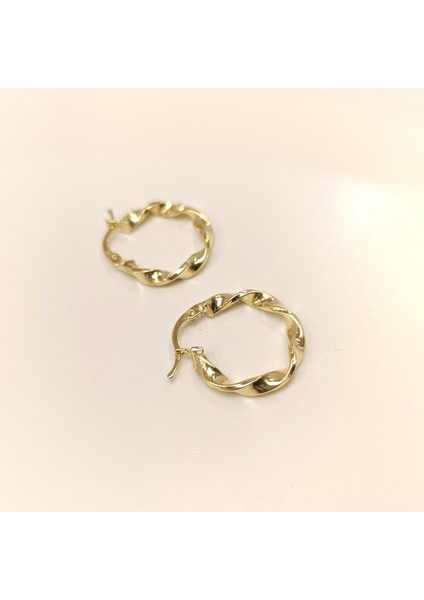 20MM Burgu Halka Küpe 14 Ayar Altın Hd Videolu fırsatları