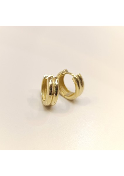 16.7mm Ikili Klasik Halka Küpe 14 Ayar Altın Hd Videolu fırsatları