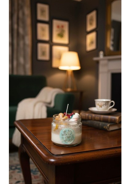 Yılbaşı Temalı Jel Görünümlü Figürlü Dekoratif Aromatik Mum – Cam Kavanoz