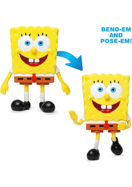 Nickelodeon Spongebob Squarepants Flexfigs Sünger Bob Kare Pantolon Esnek Hareketli Figür - 10 cm fiyatları