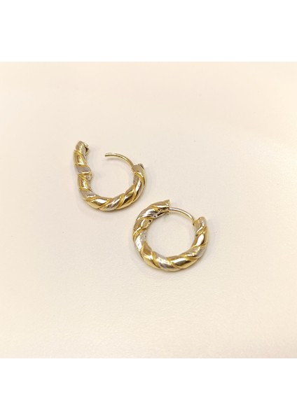 18.6mm Burgu Halka Küpe 14 Ayar Altın Hd Videolu fiyatları