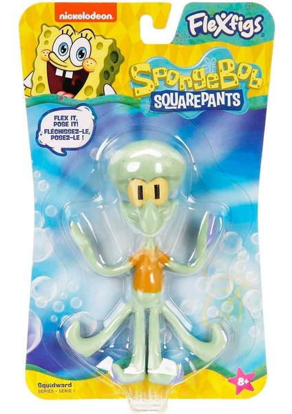 Nickelodeon Spongebob Squarepants Flexfigs Sünger Bob Squidward Tentacles Hareketli Figür - 10 cm fırsatları