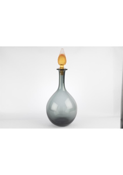 Virella Yeşil Cam Kapaklı Vazo 21X52CM