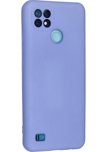 Realme C21 Kılıf Nano Içi Kadife Silikon - Lila (K95)