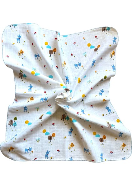 Minika Çok Amaçlı Müslin Mavi Ceylan 80 x 90 cm Yenidoğan Örtü Bez indirimleri