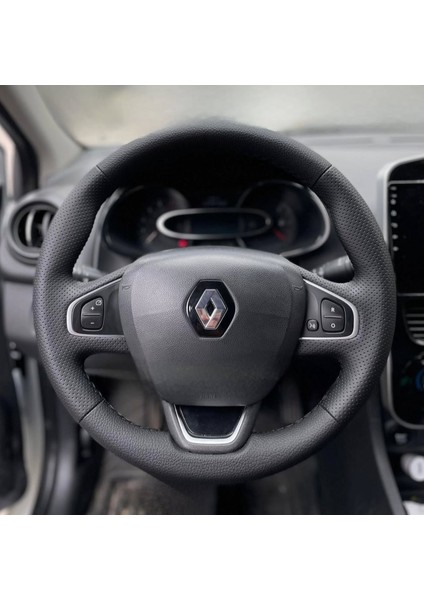 Clio 4 Faz 2 Yeni Nesil Araca Özel Deri Direksiyon Kılıfı (A+ Kalite)