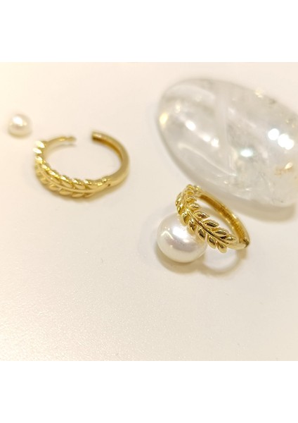 14MM Başak Halka Küpe 14 Ayar Altın Hd Videolu