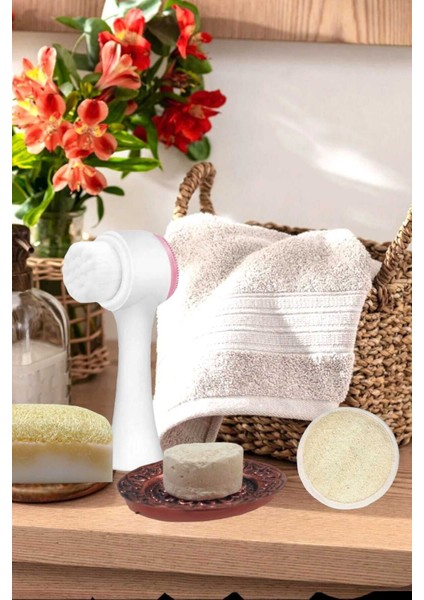 5'li Tüm Cilt Temizleme Kabak Lifli Eşek Sütü Gerdirme Beyazlatıcı Sabun Masaj Peeling Ruşur Taşı fırsatları