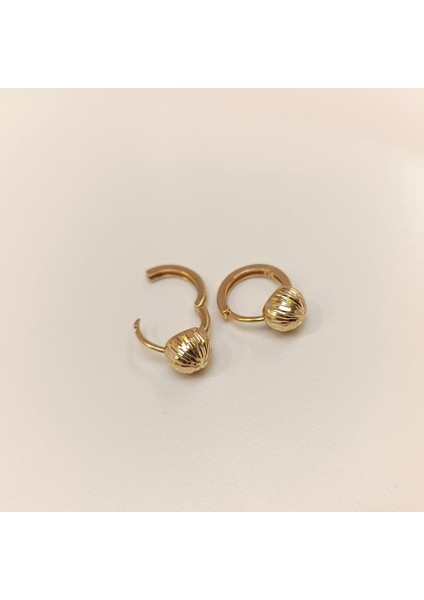 17MM Top Halka Küpe 14 Ayar Altın Hd Videolu fırsatları