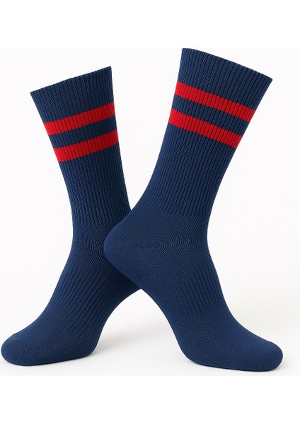 Erkek Lacivert Soket Çorap 2’li Set – Çizgili Pamuklu Spor ve Günlük Kullanım – Plus Scorpion fırsatları
