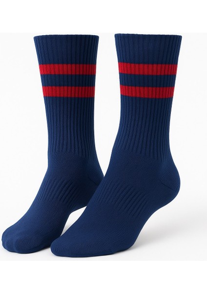 Erkek Lacivert Soket Çorap 2’li Set – Çizgili Pamuklu Spor ve Günlük Kullanım – Plus Scorpion indirimleri