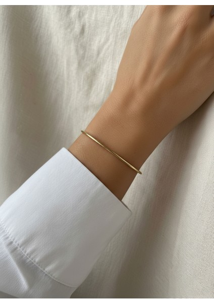 Çelik Gold Renk Ajda Bileklik