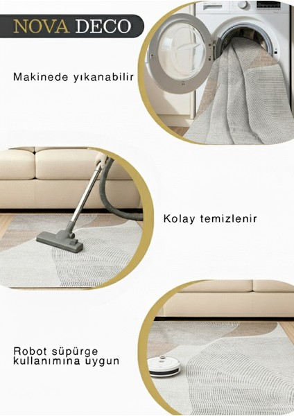 Salon Halısı Iskandinav Sade Tasarım Makinede Yıkanabilir | ND9001A modelleri