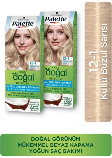 Kalıcı Doğal Renkler 12-1 Küllü Buzul Sarısı x 2 Adet