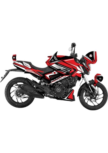 Bajaj Dominar Racing Team Design Kırmızı-Siyah-Beyaz Sticker Set Kaplama