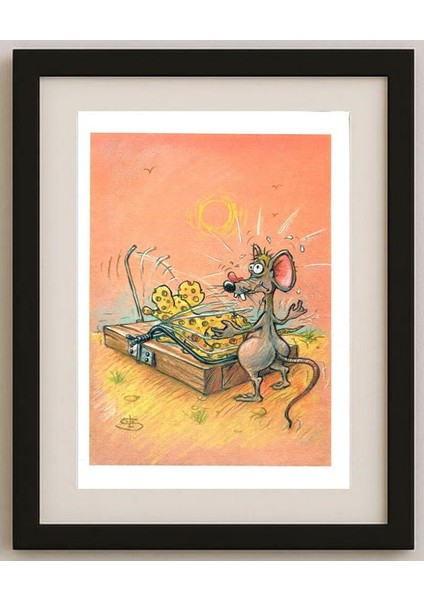 Liviu Stanila 29X21CM Orijinal Karikatür Tablo