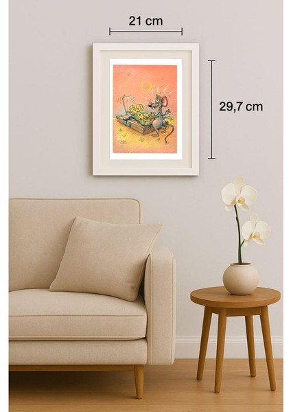 Liviu Stanila 29X21CM Orijinal Karikatür Tablo indirimleri