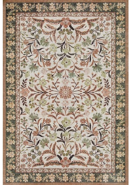 Vintage Floral Desenli Kaymaz Taban Yıkanabilir Halı Bloom fiyatları