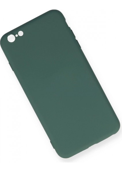 iPhone 6 Plus Kılıf Nano Içi Kadife Silikon - Koyu Yeşil (K95) fiyatları