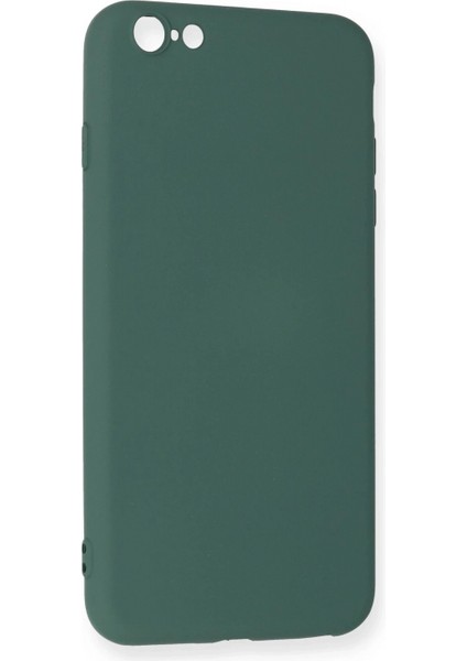 iPhone 6 Plus Kılıf Nano Içi Kadife Silikon - Koyu Yeşil (K95) modelleri