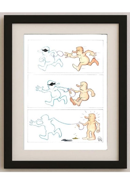 Kust Hovian 29X21CM Orijinal Karikatür Tablo