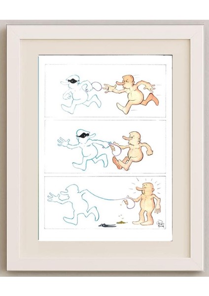 Kust Hovian 29X21CM Orijinal Karikatür Tablo fırsatları