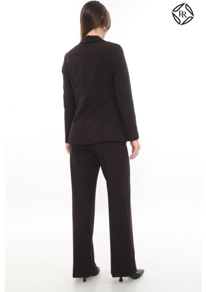 Kadın Rahat Kesim Astarlı Ceket Pantolon Takım Elbise modelleri