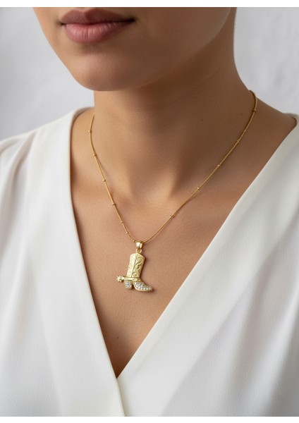 Cowboy Gold Çelik Kolye