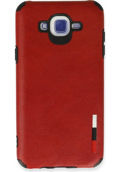 Samsung Galaxy J7 Kılıf Loop Deri Silikon - Kırmızı (K95)